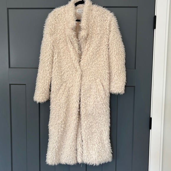 Long Faux-wool Trench Coat - Picture 3 of 7